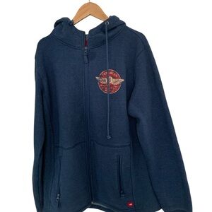 Sportiqe Men’s Navy Full Zip Petersen Automotive Museum Sweatshirt Hoodie Medium